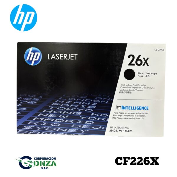 toner-hp-cf226x-26x TONER HP CF226X (26X) L.J.P M402 NEGRO 9.0K PAG - ORIGINAL