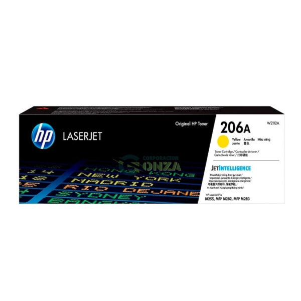 TONER HP W2112A (206A) L.J. M255 ( 1,250 PGS) AMARILLO - ORIGINAL