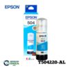 Botella de Tinta Epson T504220-AL Cian 70 ml Original para EcoTank | CORPORACIÓN GONZA S.A.C.