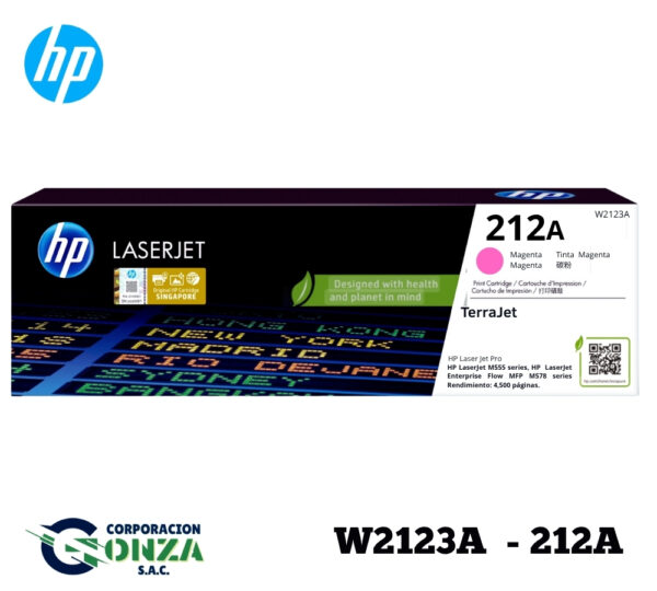 TONER HP W2123A (212A)MAGENTA L.J. M555,M578dn,M578c - 4,500 PGS