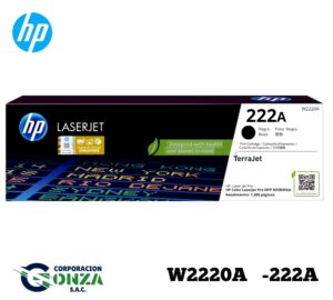 TONER HP W2220A (222A)NEGRO -1,300 PGS L.J.Pro 3201, 3204, 3303, MFP 3288, 3388 series.