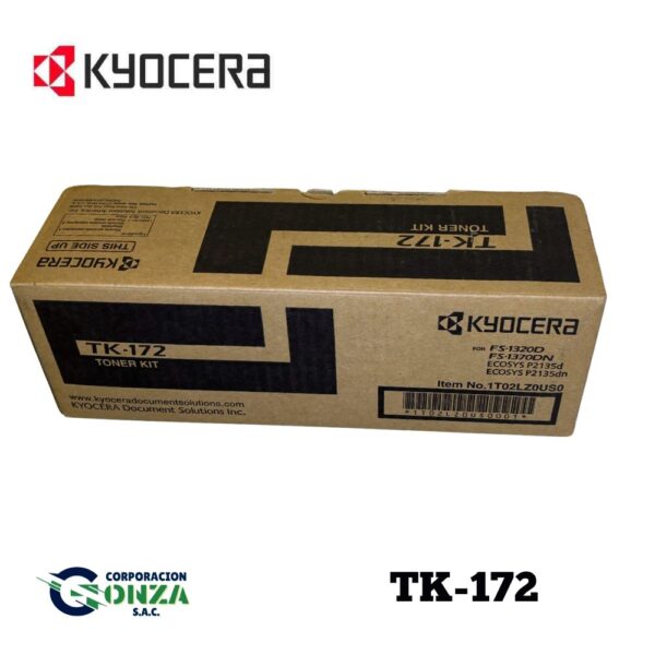 Toner Kyocera TK‑172 Original Negro 7 200 páginas – Compatible FS‑1320D/1370DN