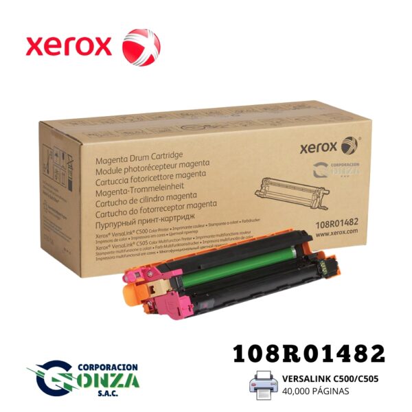 XEROX-108R01482-VERSALINK-C500-C505 Tambor Xerox 108R01482 Magenta Genuino | 40K Páginas | VersaLink C500 C505