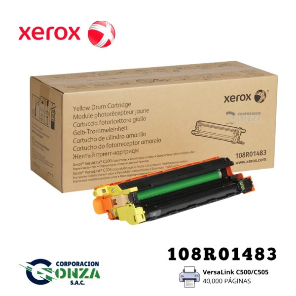 XEROX -108R01483-VersaLink-C500-C505 Tambor Xerox 108R01483 Amarillo Original | 40K Páginas para VersaLink C500 & C505