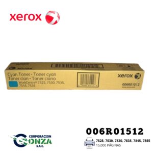 Tóner Xerox 006R01512 Cian (15K) para WorkCentre 7556 7855 7970