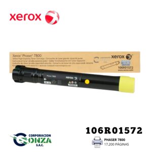 Tóner Xerox 106R01572 Amarillo de Alta Capacidad para Phaser 7800