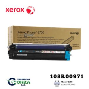 Unidad de Imagen Xerox 108R00971 CIAN | Para Phaser 6700 | 50K Páginas