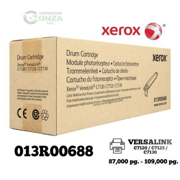 Drum Xerox 013R00688 Original para VersaLink C7120, C7125 y C7130